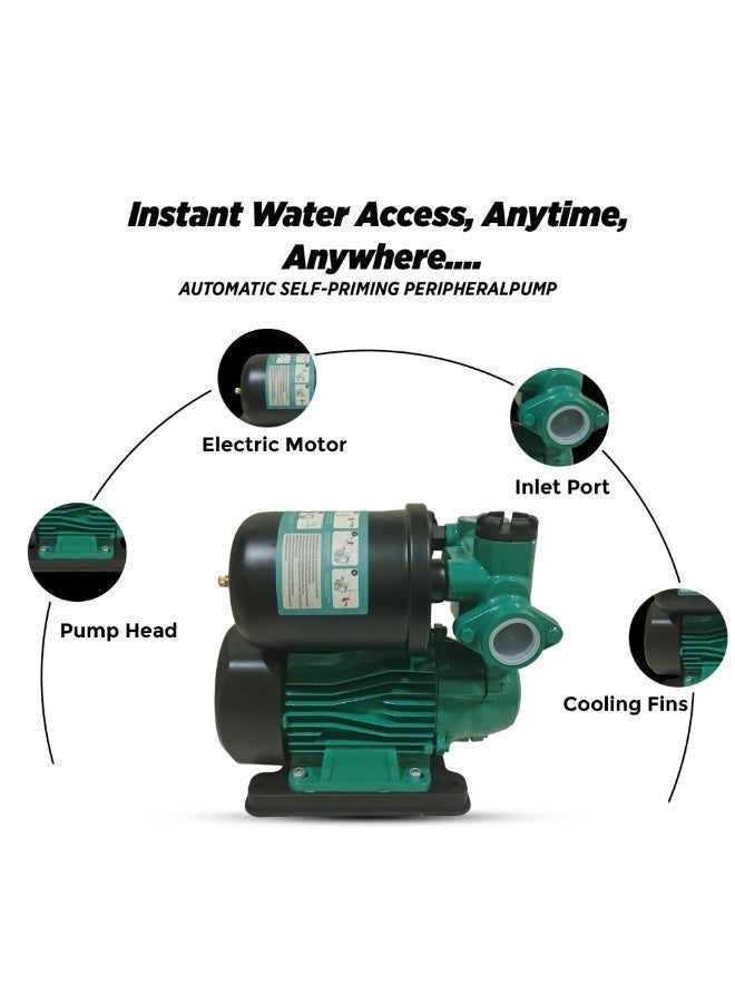 Hi Max Self Priming Water Pump, 400W Electric Pressure Booster, Garden Water Pump 0.5HP Centrifugal, Copper Motor Electric Water Pump for Home, Garden & Tank Transfer, water pressure pump for consistent flow and efficient water lifting in homes, gardens, and farms. - Image 2